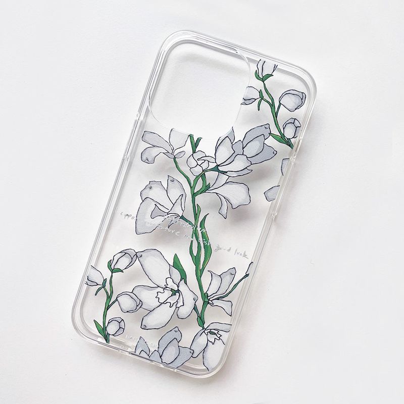 BANASIL SHOP（バナシルショップ）の「White Delphinium (Galaxy) Jelly Case（Smartphone Accessories）」