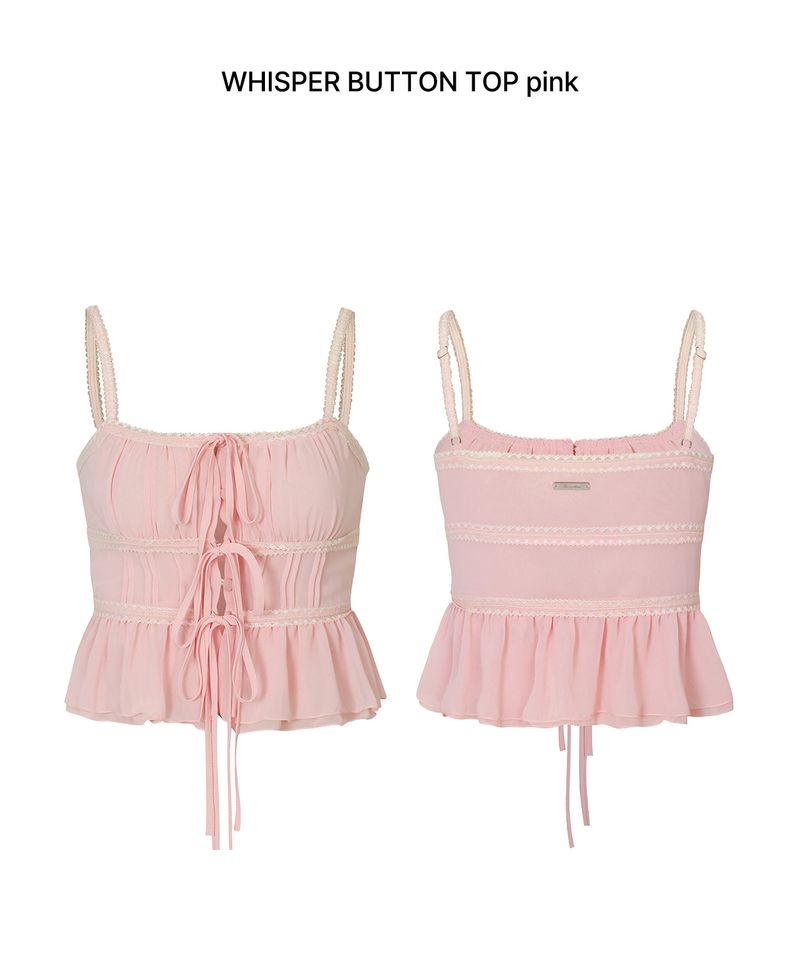 WHISPER BUTTON TOP pink