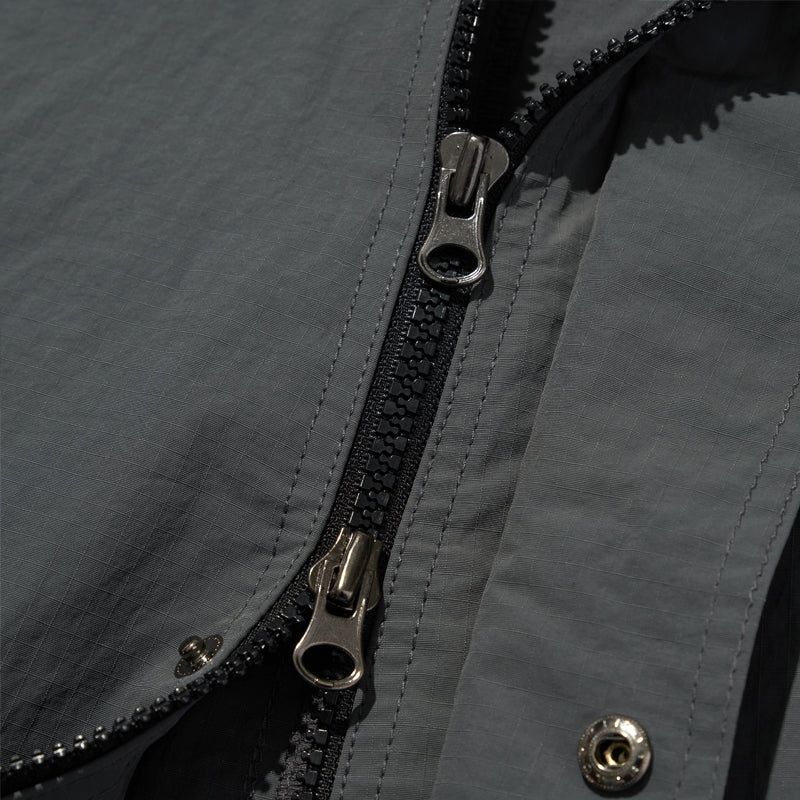 RIPSTOP 2WAY ZIP-UP JACKET [S.GREY]