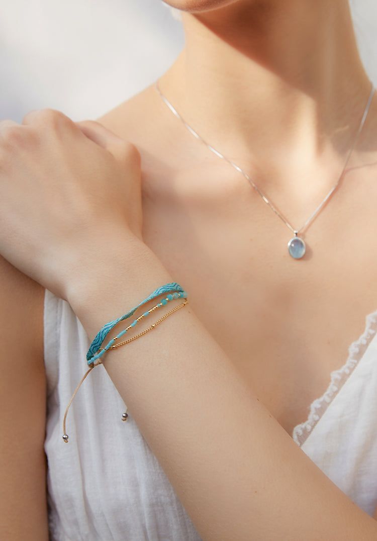 Silver925 Aqua Blue Necklace