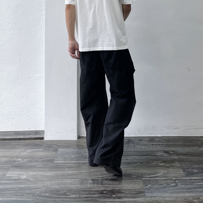 Curved Structure Wide Pants