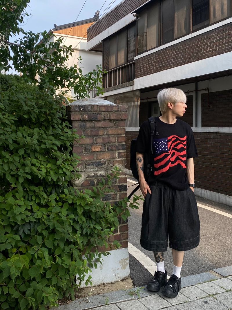 USA Round short sleeve knit 3