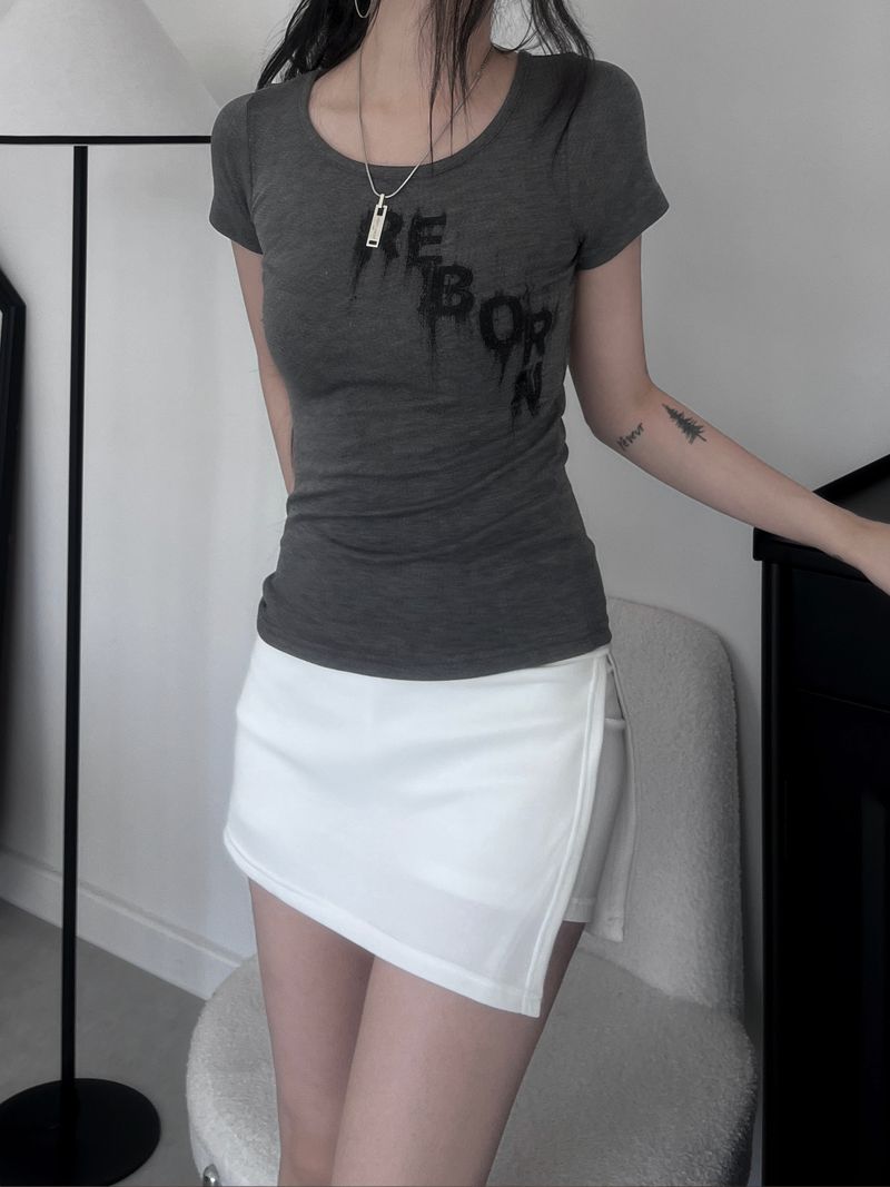 spray print short sleeves (3color)