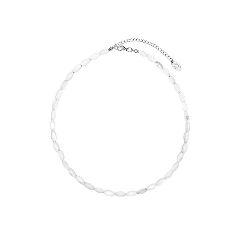 Bohemian sage Necklace [somke white]