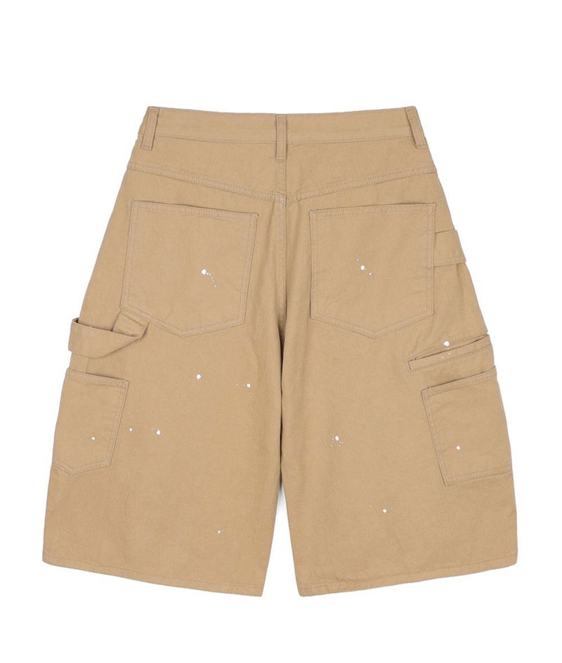 Double Knee Chino 8-Bermuda Pants - Beige