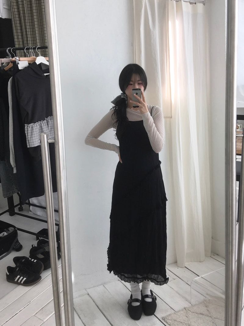 leaf Long Tank Top Dress