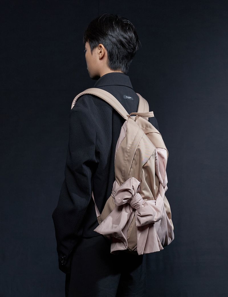 Knotted Backpack (Misty rose)