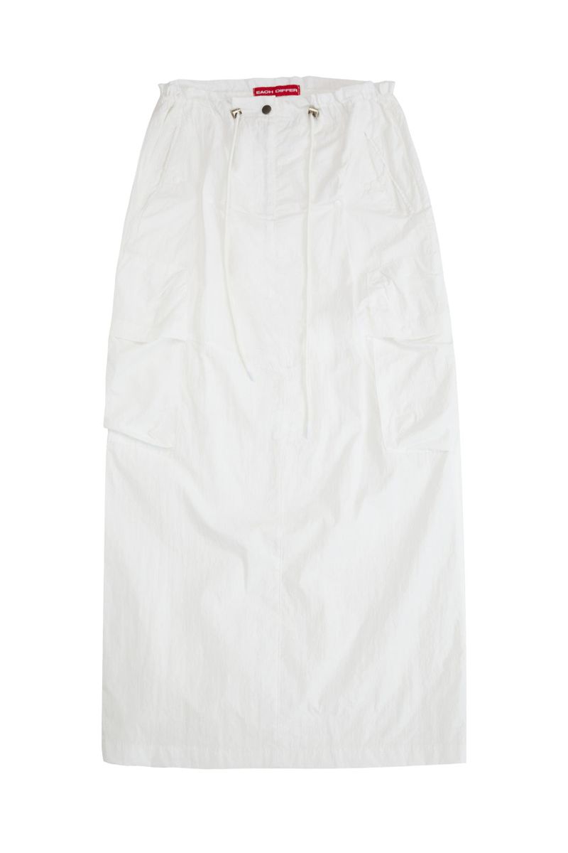 CARGO MAXI SKIRT_WHITE