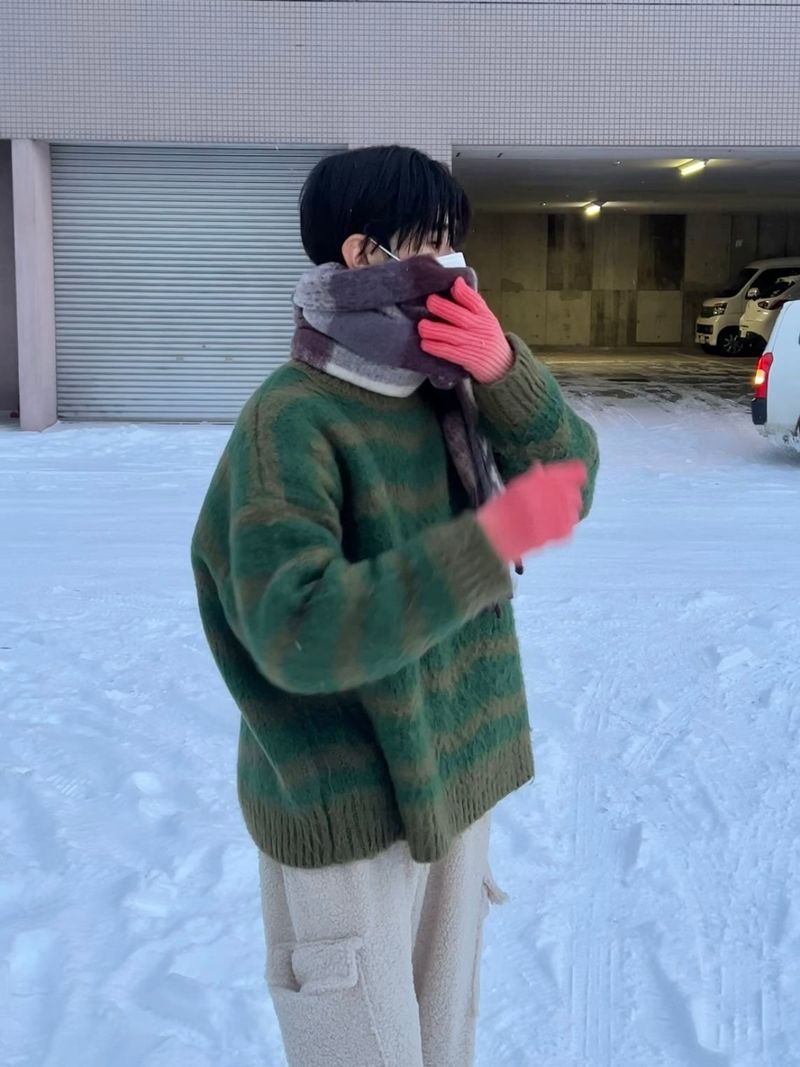 Snowflake long check muffler