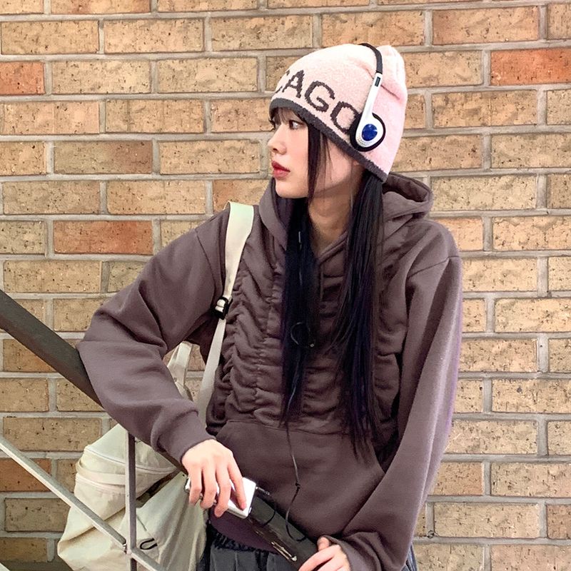 Zeta Lettering Colored Knit Beanie Hat