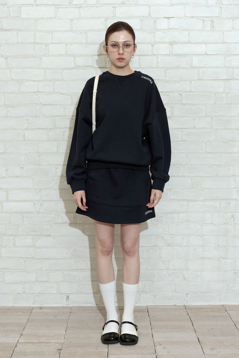 Loventina（ラヴェンティナ）の「[SET-UP] BIO SWEAT LOGO SET_NAVY（Setup）」