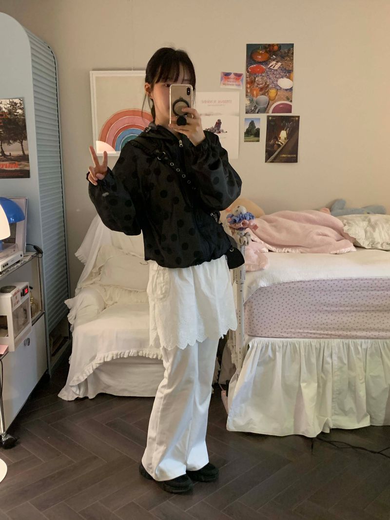 [made by fling] loveholic lace pants