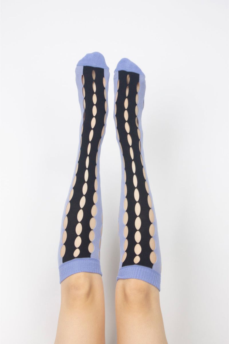 coloring hole knee socks (4 color)
