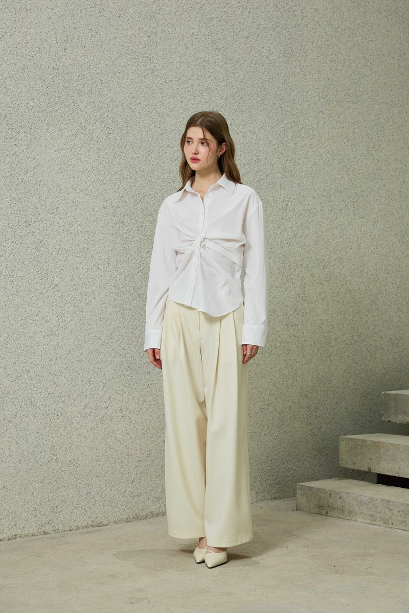 TOMO WIDE SLACKS / IVORY