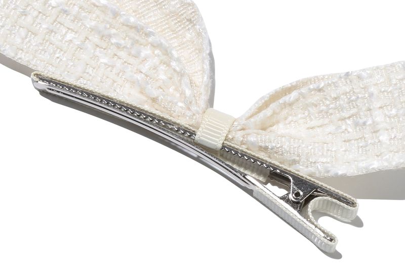 TWEED RIBBON HAIR PIN 