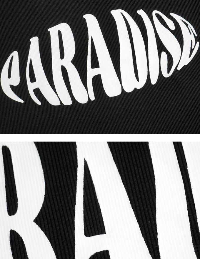 Paradise Side Cutting Cropped T-Shirt
