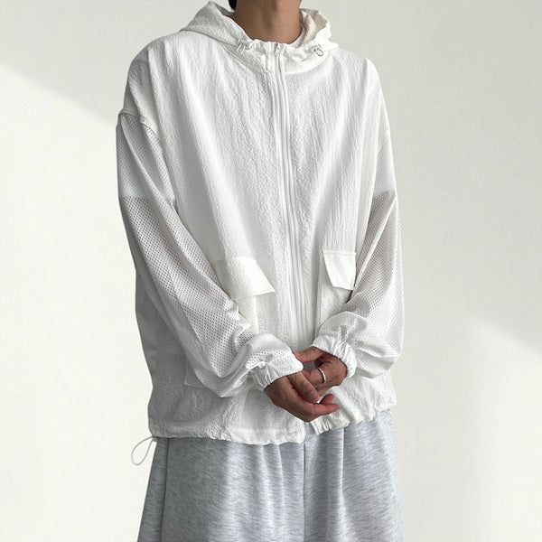 voarc(ボアク)の「イーワン ミックス メッシュ ストリング フーディー ジップアップ (3 colors)(ジャケット/アウター)」