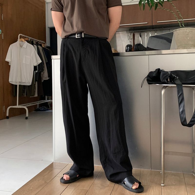 LOOKPLE（ルックプル）の「Look Ever Ice Back Banding Pintuck Wide Fit Slacks（Pants）」