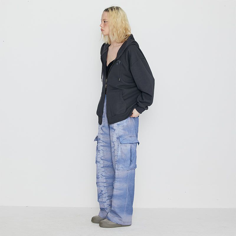 Dyeing Cargo Banding Pants Blue