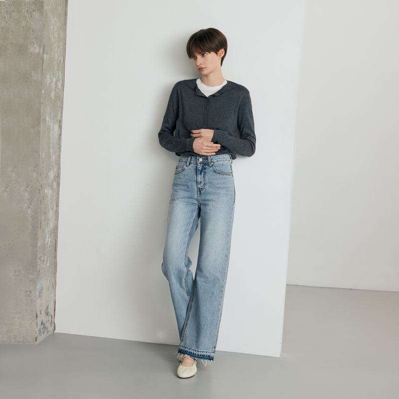 Western semi wide jeans - SW001