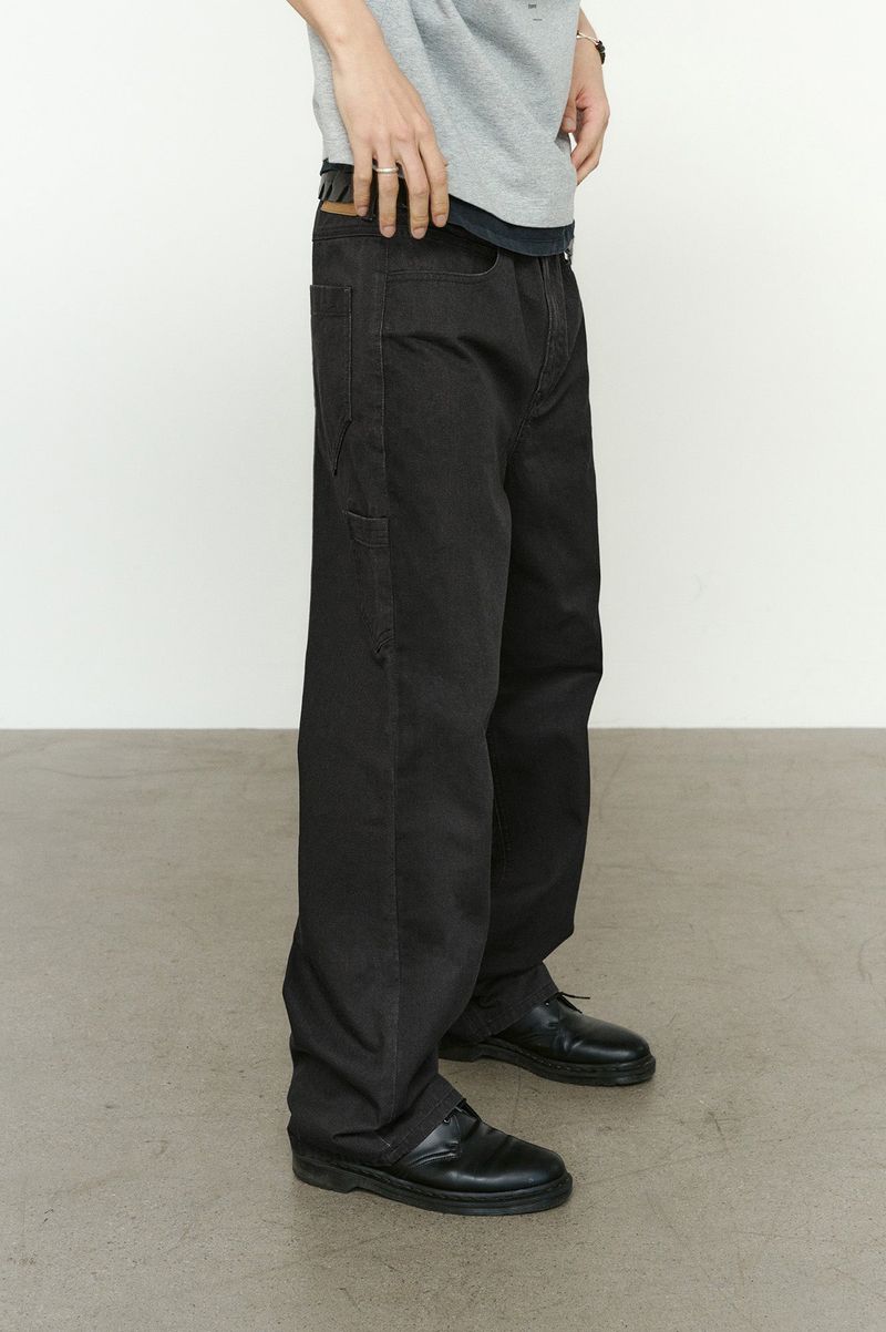 ローライズ フィット カチオン レギュラー パンツ (Washed Black)