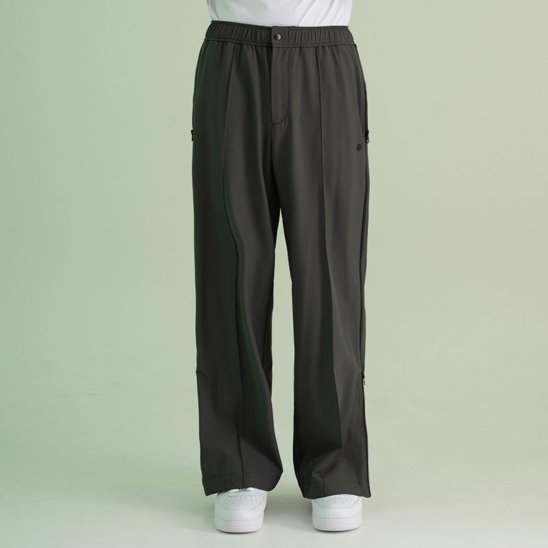 Nylon Span 4 Way Zip Pants - KHAKI