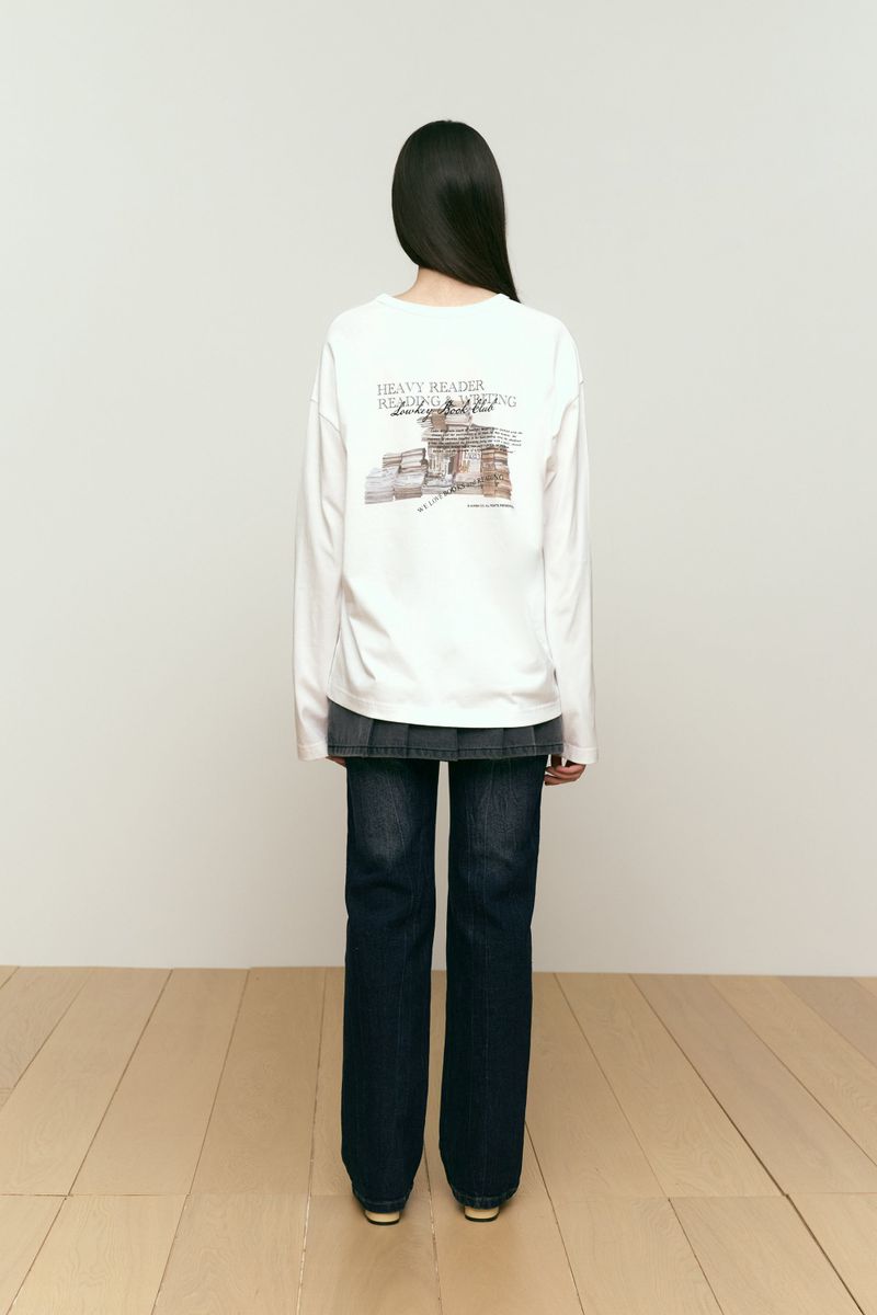 BOOKCLUB GRAPHIC LONG SLEEVE [WHITE]
