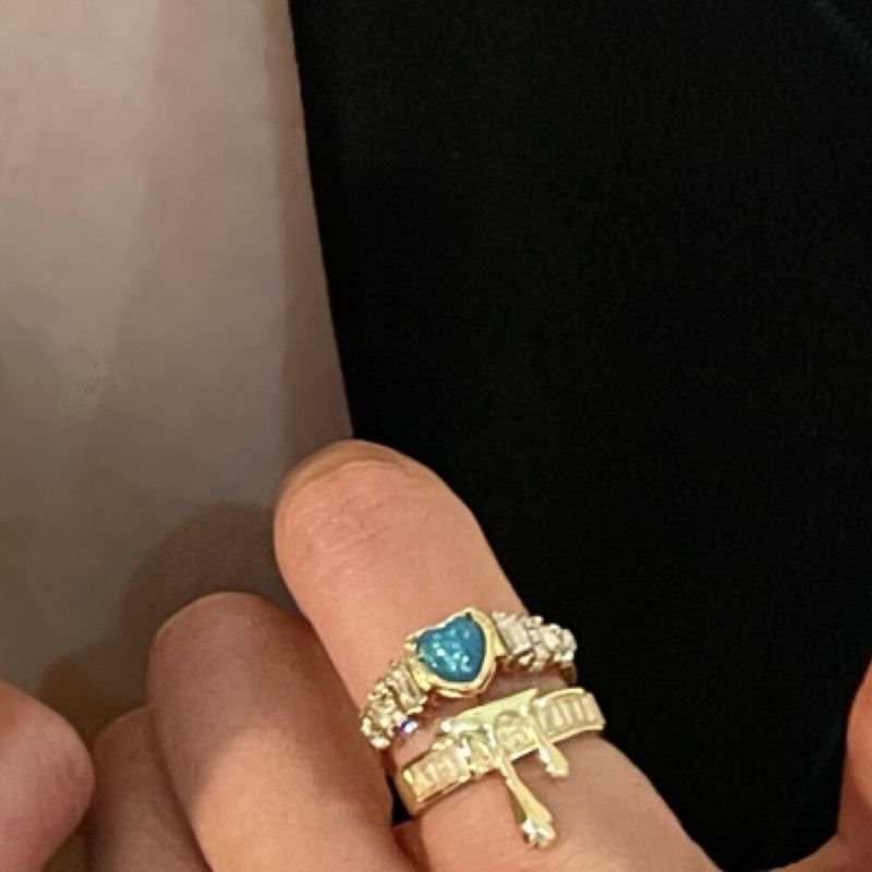 0072 Melting zirconia gold ring