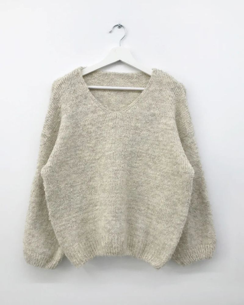 Bonbon Boucle V-neck Knit (5color)
