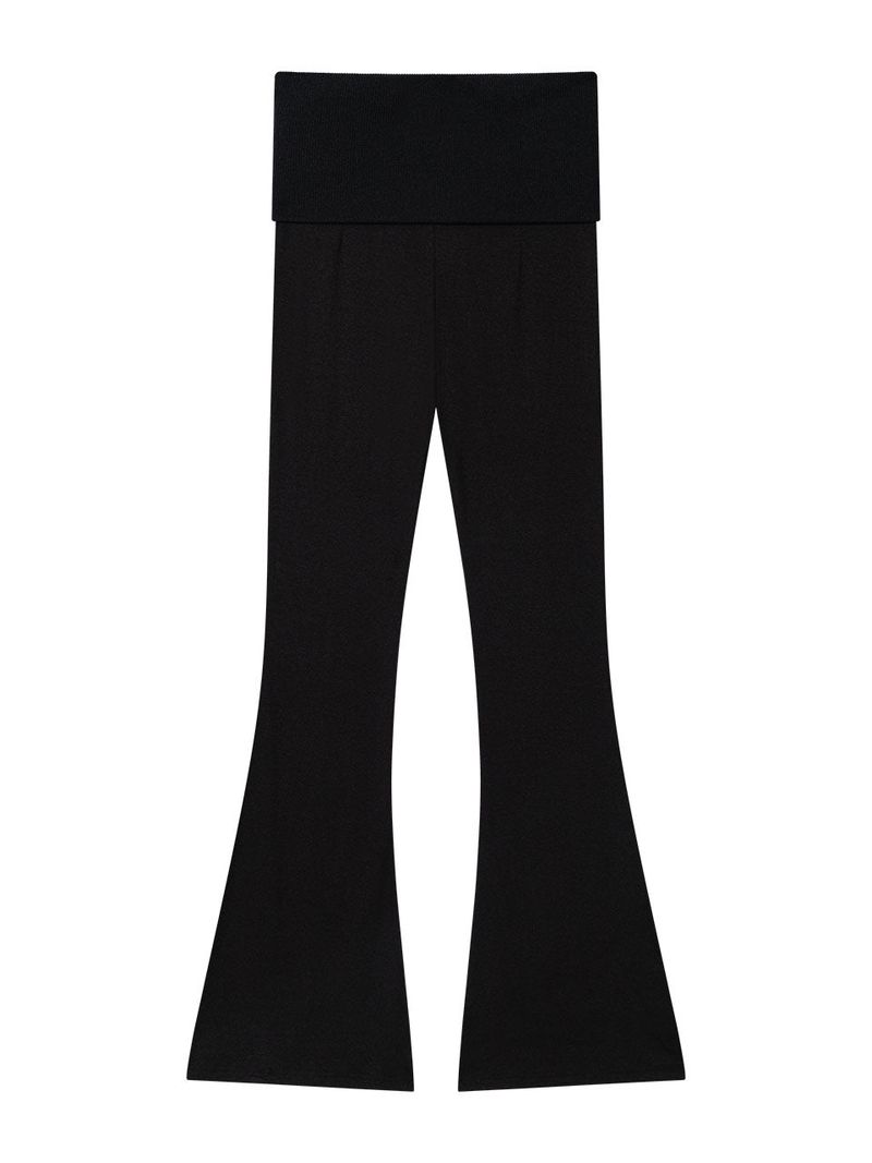 SLIM BANDING BOOTCUT PANTS(BLACK)