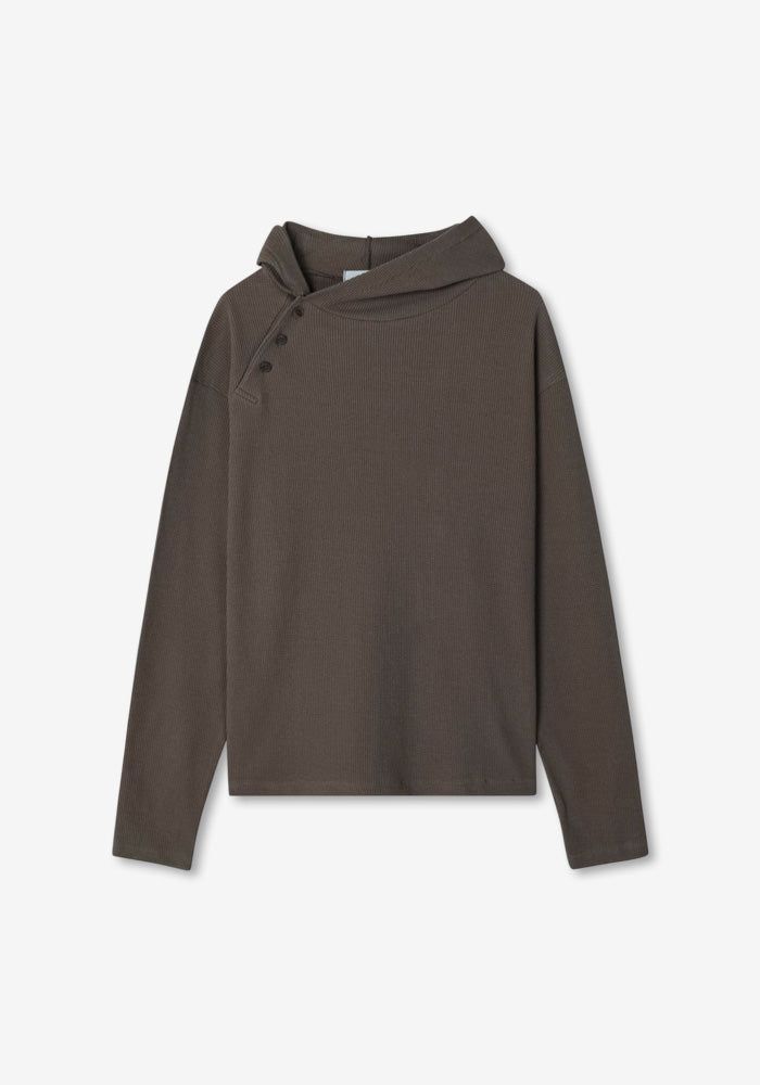 MAIN Waffle Button Hoody Sleeves