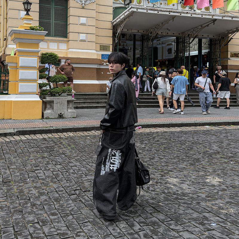 Mark Pocket Short Leather Jacket