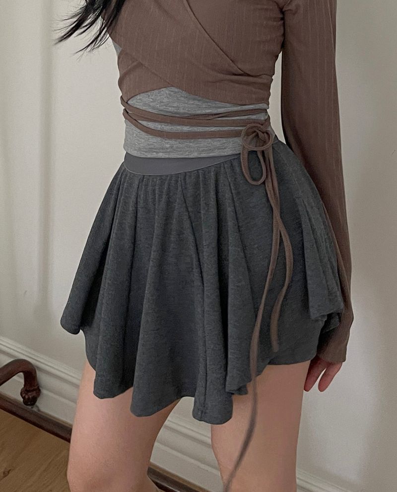 Romantic flared ballet pantskirt