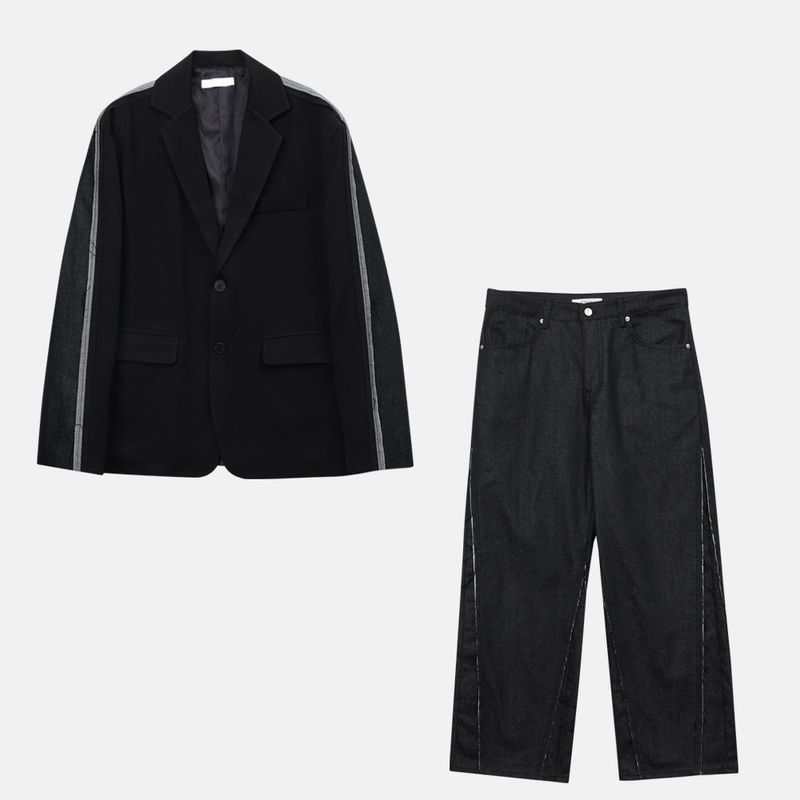 A Nock Deco Denim Jacket (2color)