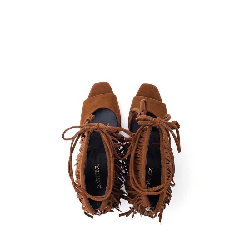 Tassel Ankle Heel(Brwon)