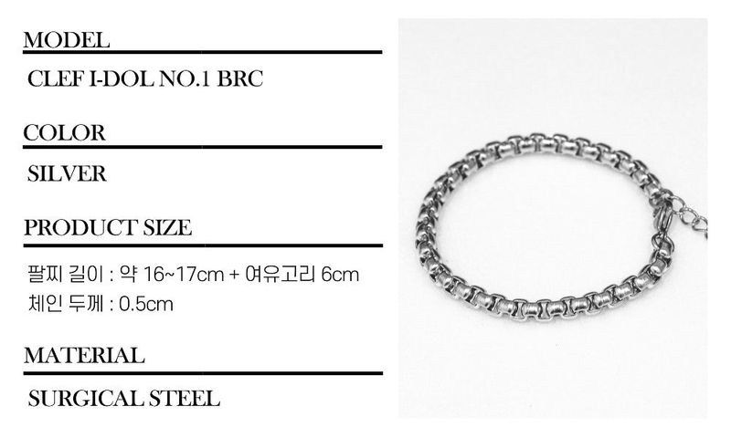 a stainless steel bracelet_CLEF I-DOL NO.1 BRC