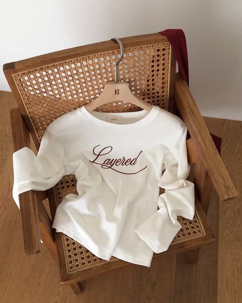 [ORIGINAL] Paper Lettering Long-Sleeve T-Shirt