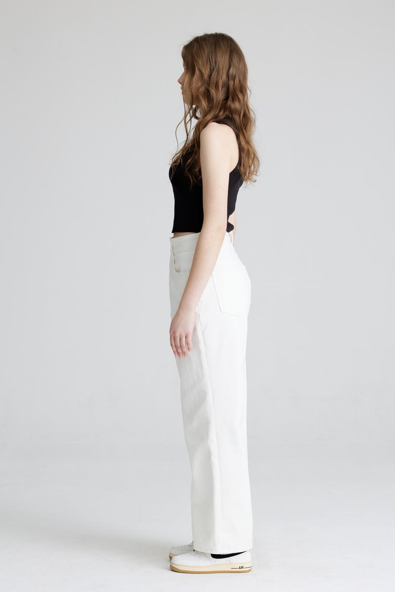 WMNS LOOSEFIT COTTON PANTS WHITE