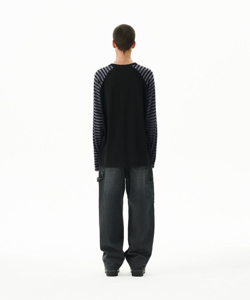 ROCK STAR RAGLAN STRIPE LS TEE