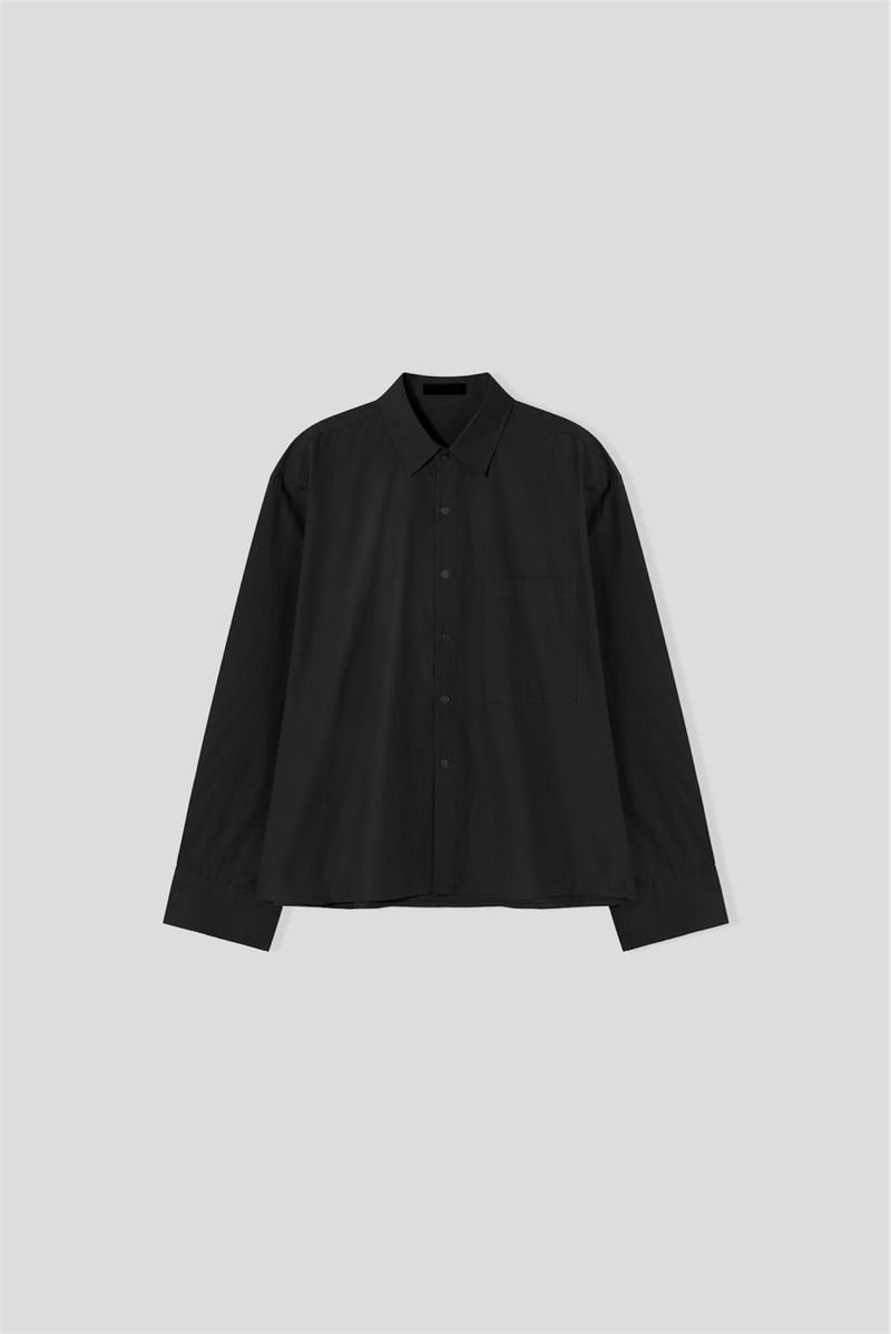 Minimal Crop Plain Shirt (4colors)