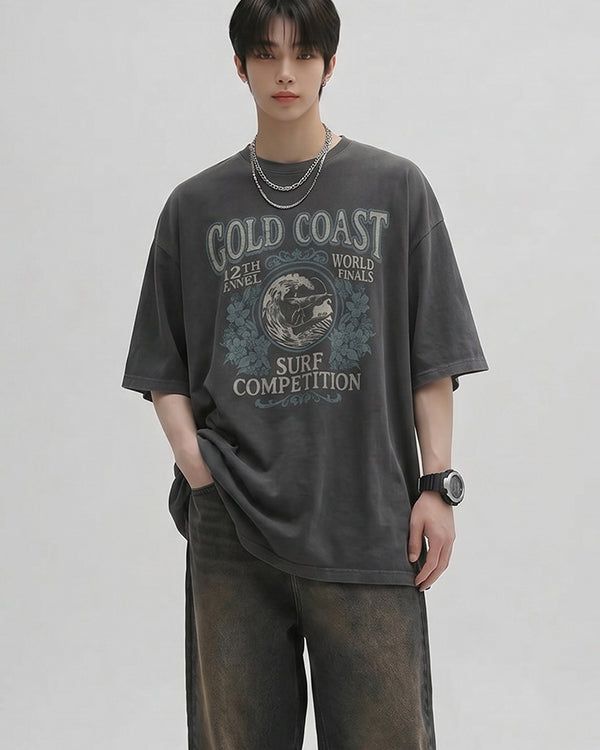 KIXI（キッシー）の「(UNISEX) Coast Pigment Box-fit T-shirt 26SS-007（Tops）」