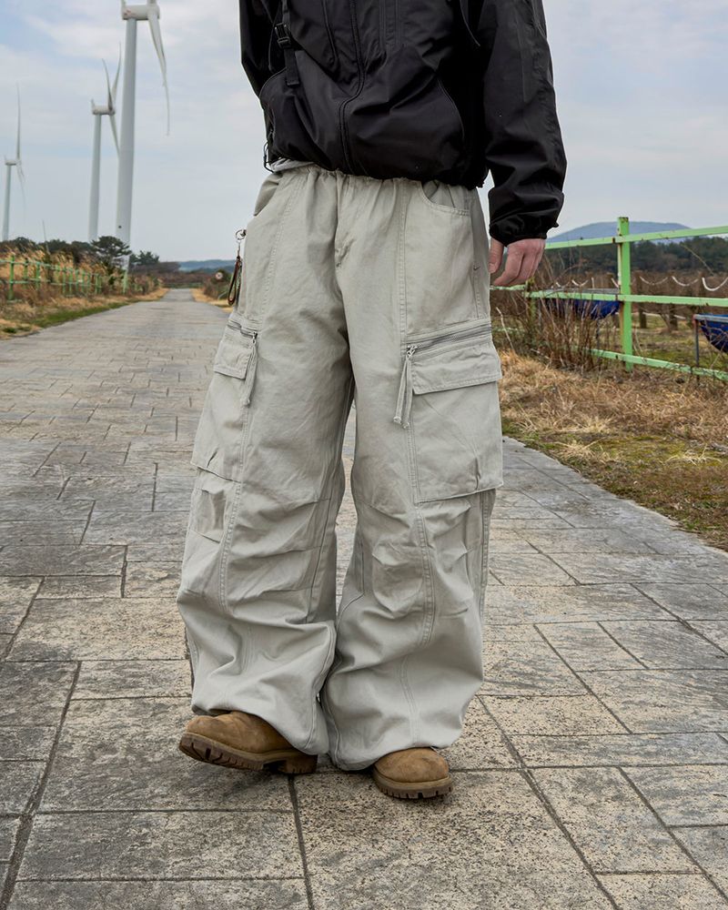 Zeka Zip Cargo Wide Pants