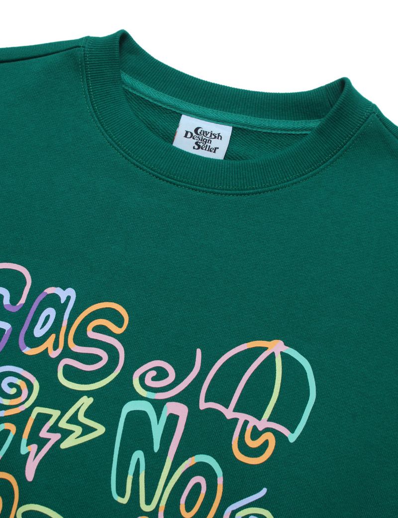 RAINBOW CRAYON SWEATSHIRT GREEN(CV2CFUM466A)