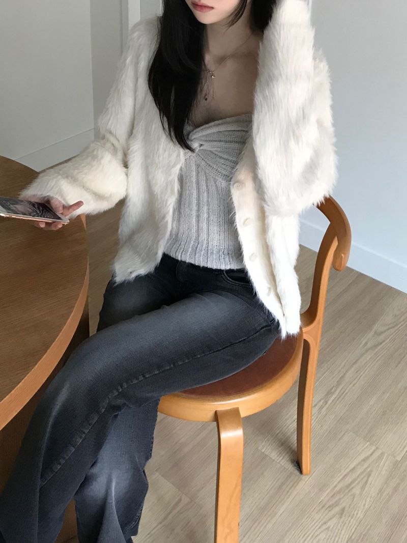 Alpaca knitwear top (2 colors)