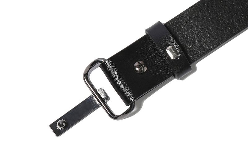 MINIMAL LOGO LABEL BELT_BLACK