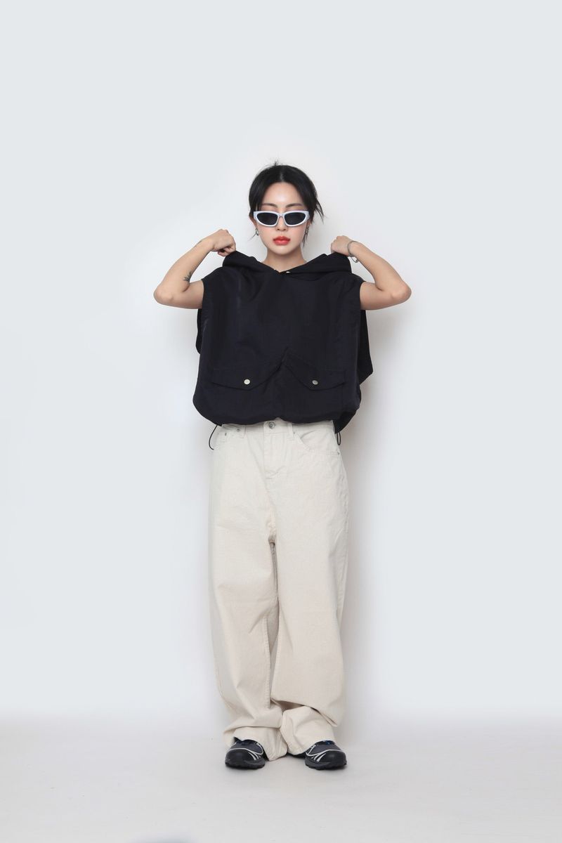 WASHIHO hooded pocket vest