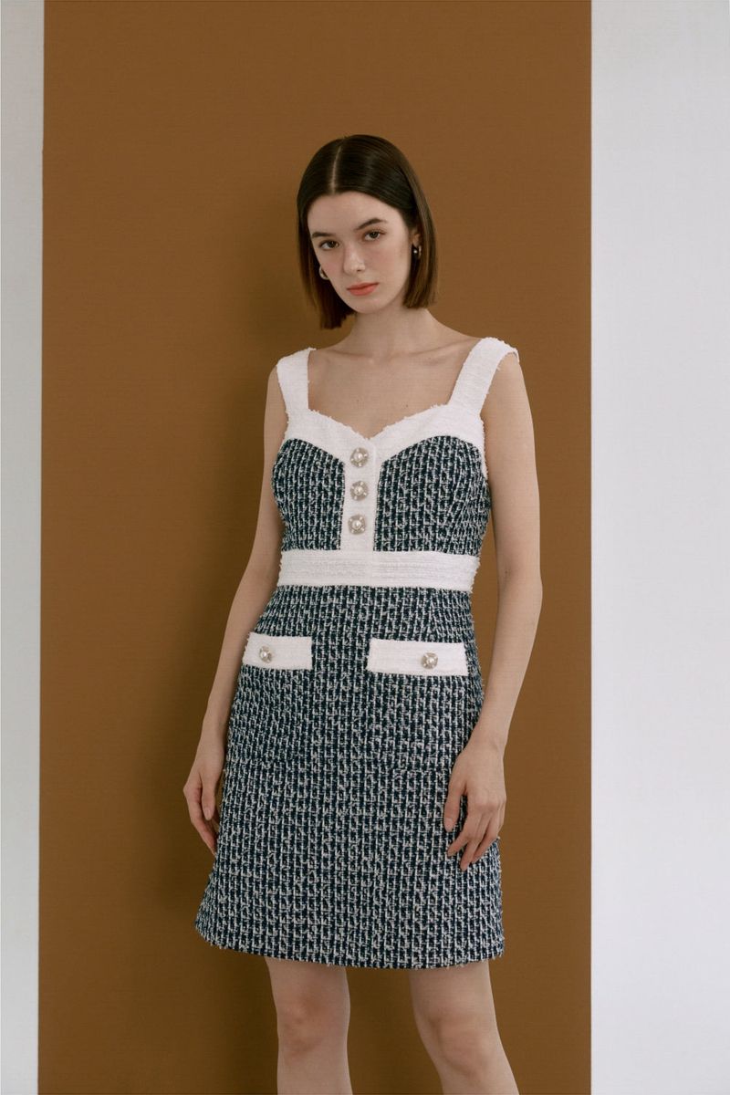 ROMANCHIC(ロマンシック)の「Colored tweed dress(Dresses)」