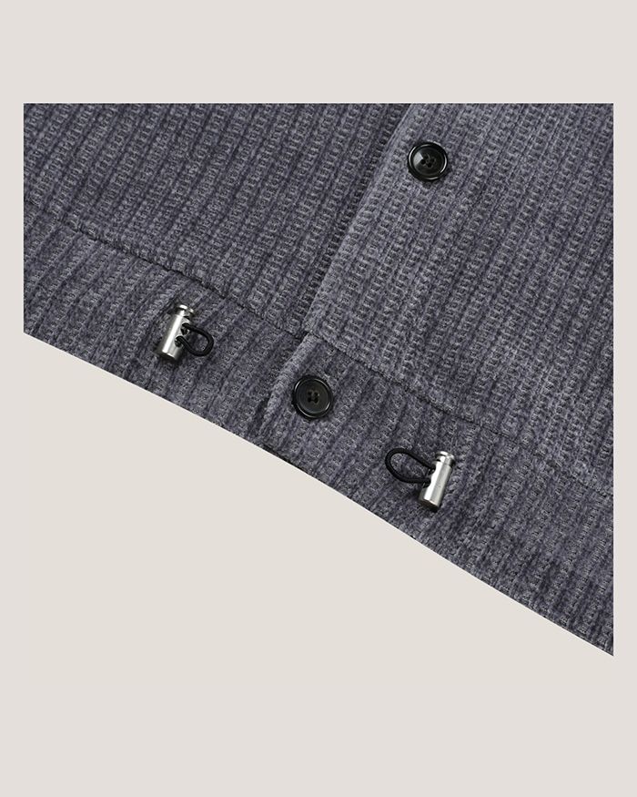 (UNISEX) ベロア ハイネック カーディガン
