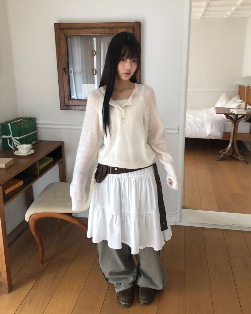 Narin Tiered Midi Skirt