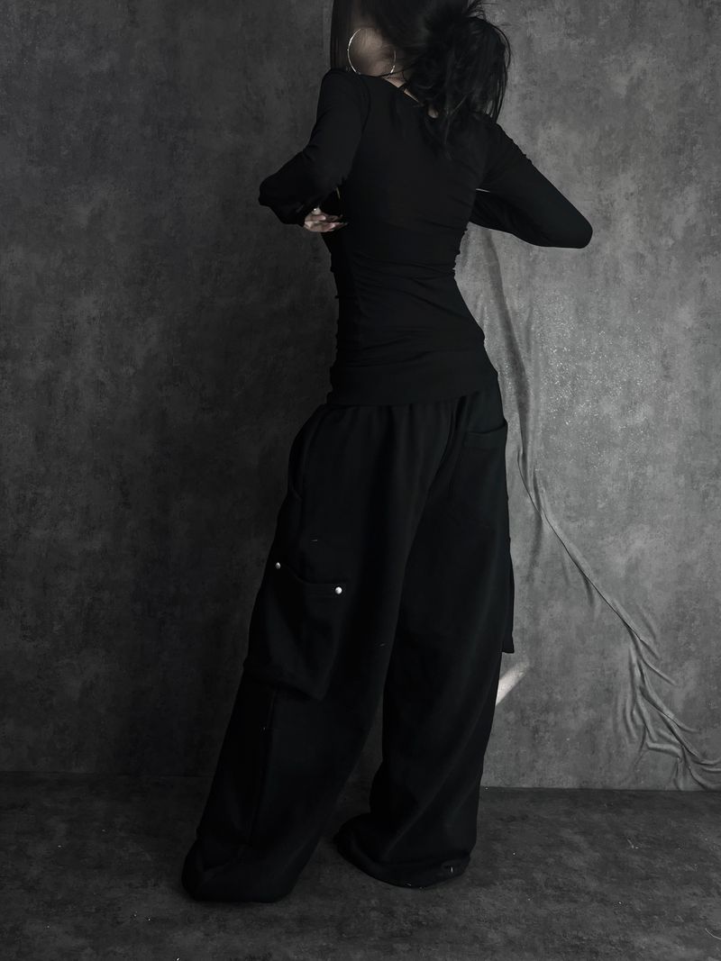 wrap waist wide pants (2color)